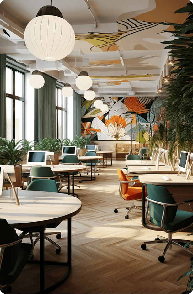 Modern office workspace